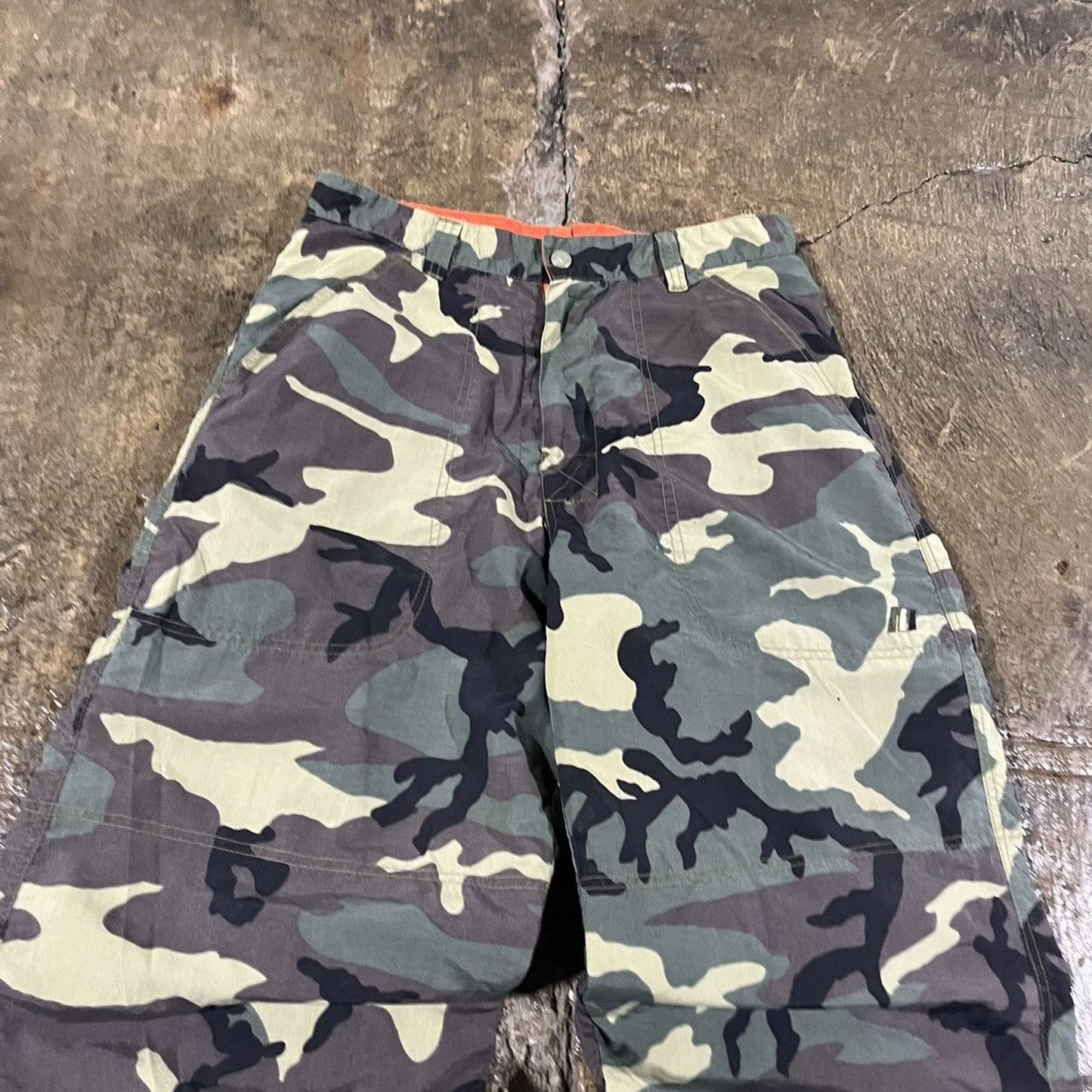 Vintage Y2K MacGear Camo Reversible Baggy Rave Pants (30)