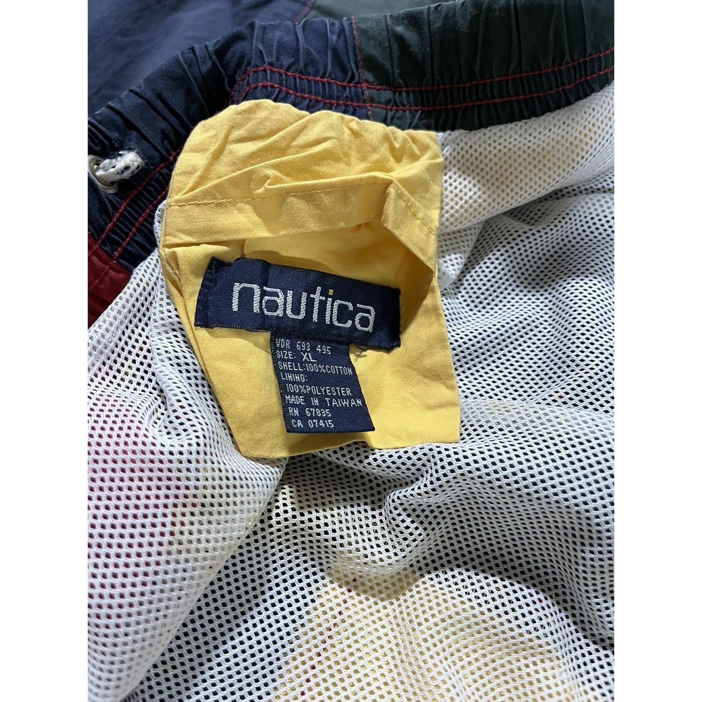 Vintage 90s Nautica Color Block Shorts (XL)