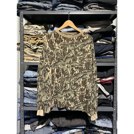 Vintage 90s Camo Realtree Style Longsleeve Tee Shirt (XL)