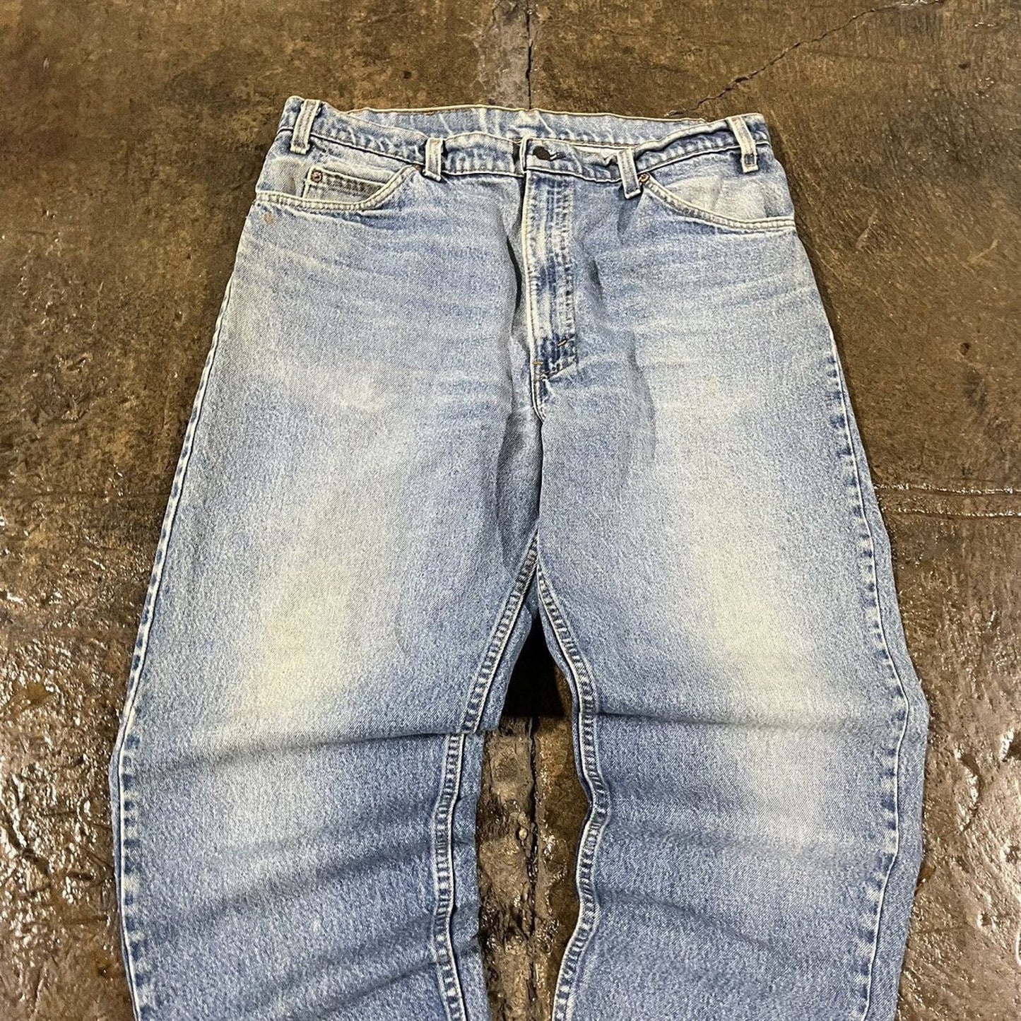 Vintage 90s Levi's 550 Faded Orange Tab Jeans (36)