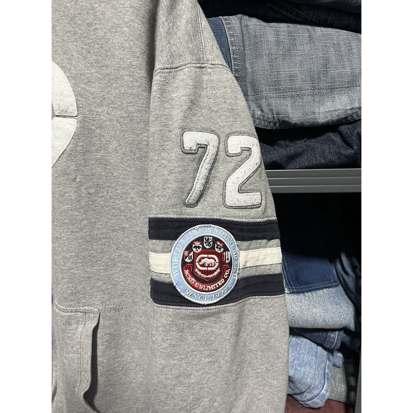 Vintage Y2K Ecko UNLTD Grunge Zip-Up Hoodie (XXL)