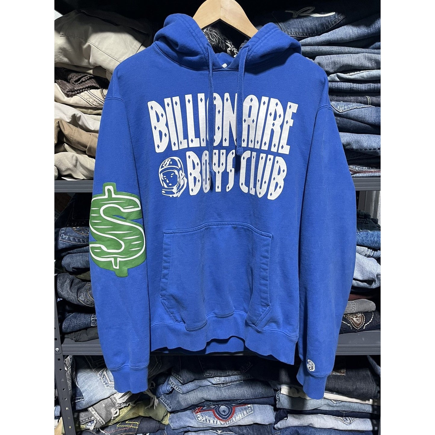 Billionaire Boys Club Astronaut Spellout Logo Streetwear Pullover Hoodie (L)