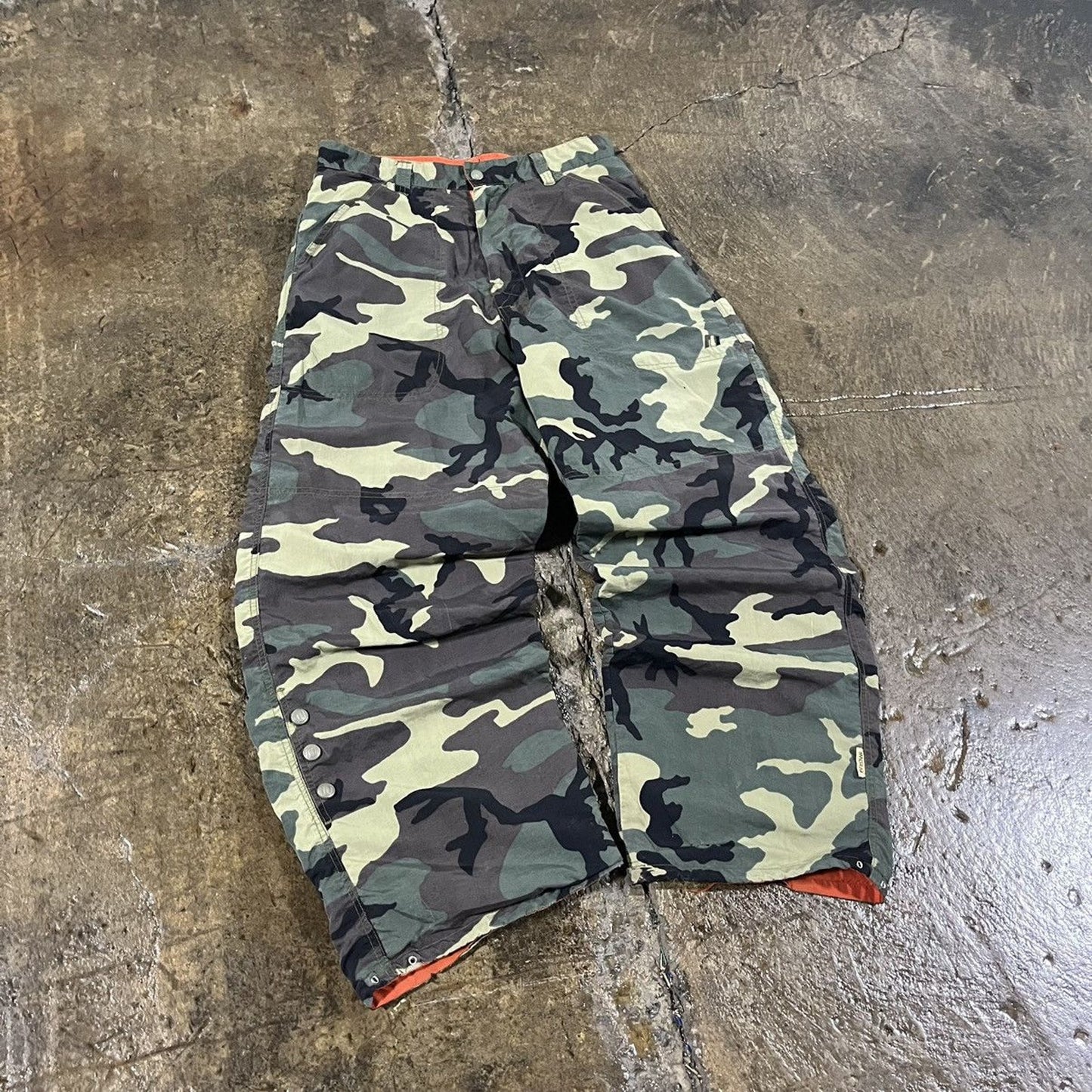 Vintage Y2K MacGear Camo Reversible Baggy Rave Pants (30)