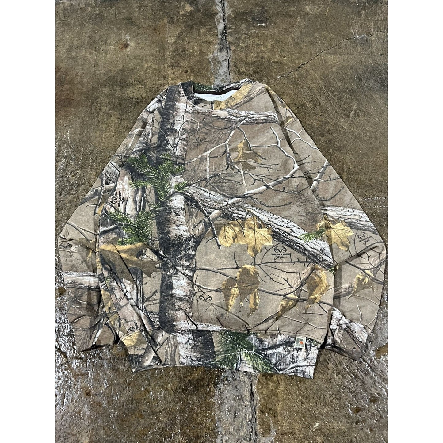 Russell Outdoors Camo Realtree Pullover Crewneck (M)