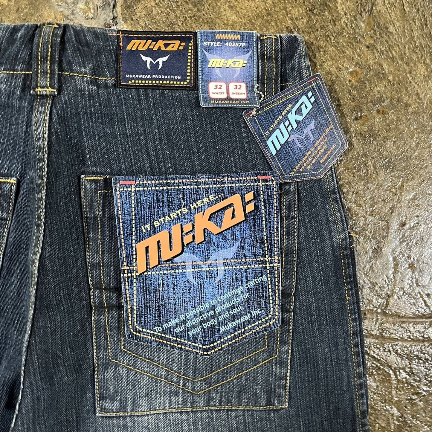 Vintage Y2K Muka Jeans JNCO Style Deadstock (32)