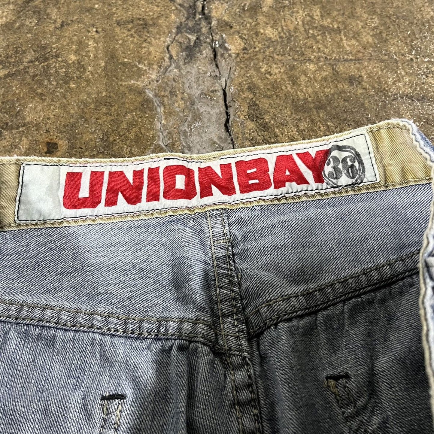 Vintage Y2K Union Bay Faded Baggy Wide Leg Jeans (36)