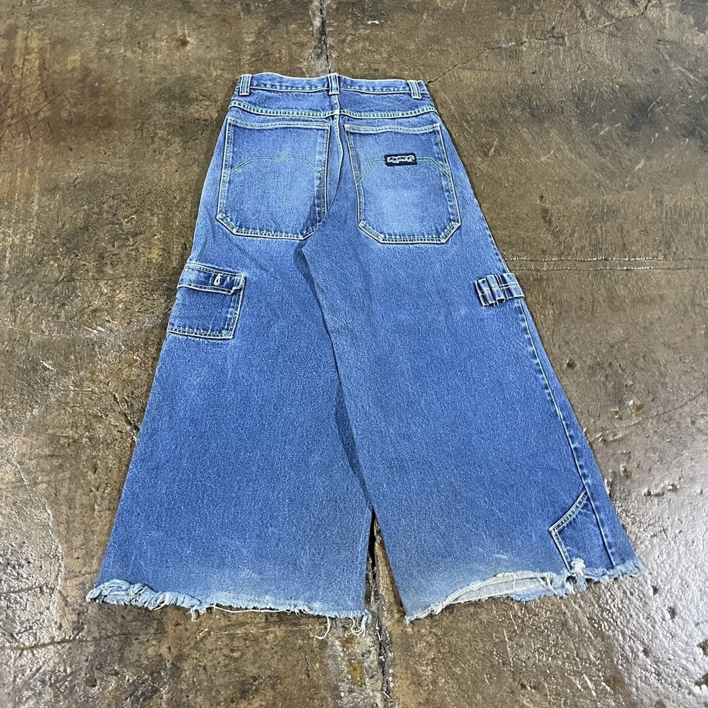 Vintage Y2K Gat Super Wide Leg Baggy Rave Jeans JNCO Style (30)