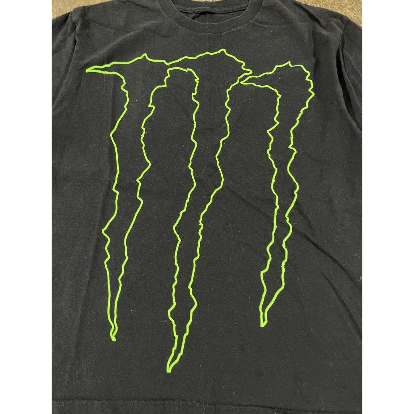 Monster Energy Grunge Y2K Logo Tee Shirt Affliction Style (M)