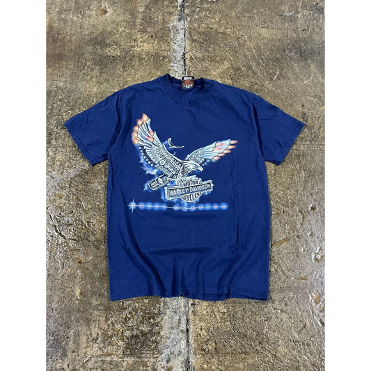 Vintage 90s Harley Davidson Eagle Logo Biker Tee Shirt (M)