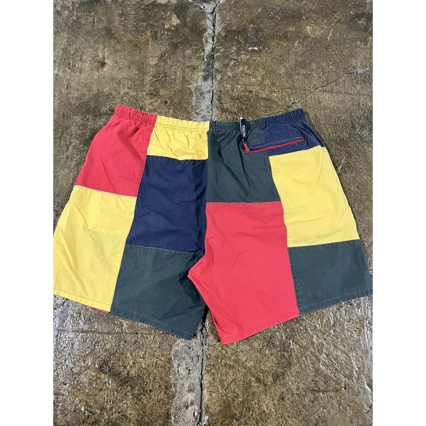 Vintage 90s Nautica Color Block Shorts (XL)