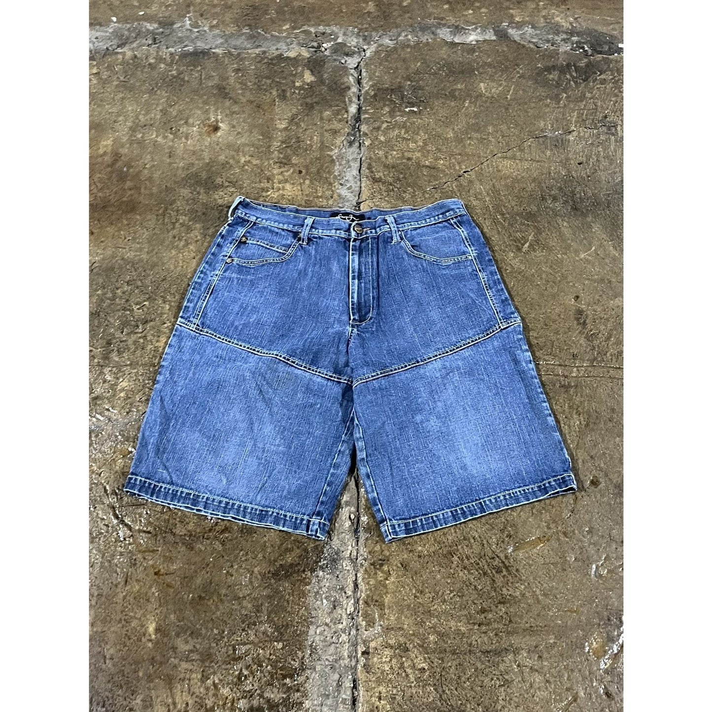 Vintage Y2K Sean John Baggy Grunge Denim Shorts (34)