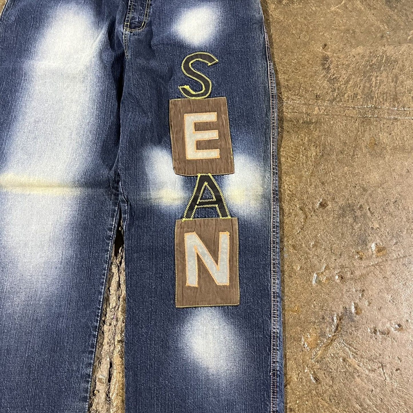 Vintage Y2K Sean John Baggy Wide Leg Jeans JNCO Style (36)