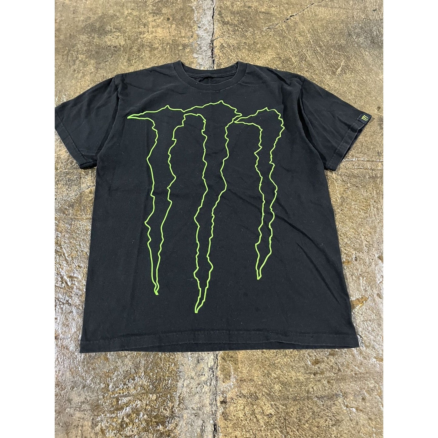 Monster Energy Grunge Y2K Logo Tee Shirt Affliction Style (M)