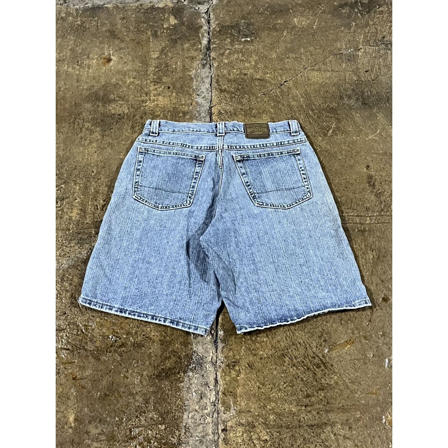 Vintage Y2K Lee Baggy Workwear Utility Denim Shorts (32)