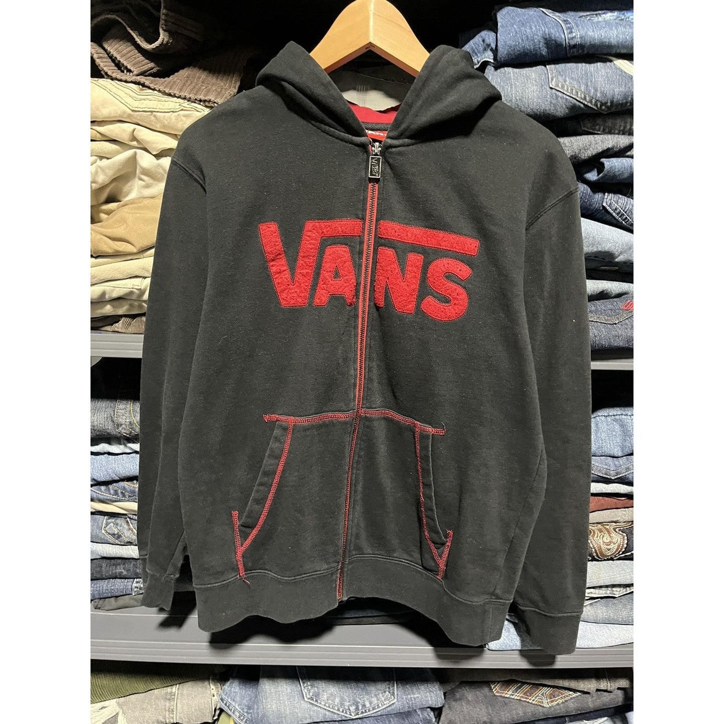 Vintage Y2K Vans Grunge Zip-Up Hoodie (S)