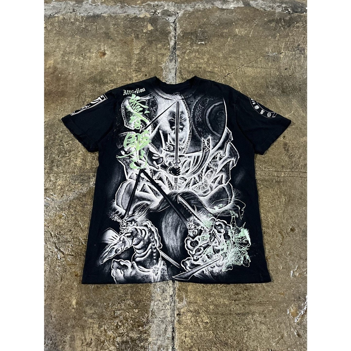 Y2K Affliction Grunge Cross Tee Shirt (L)