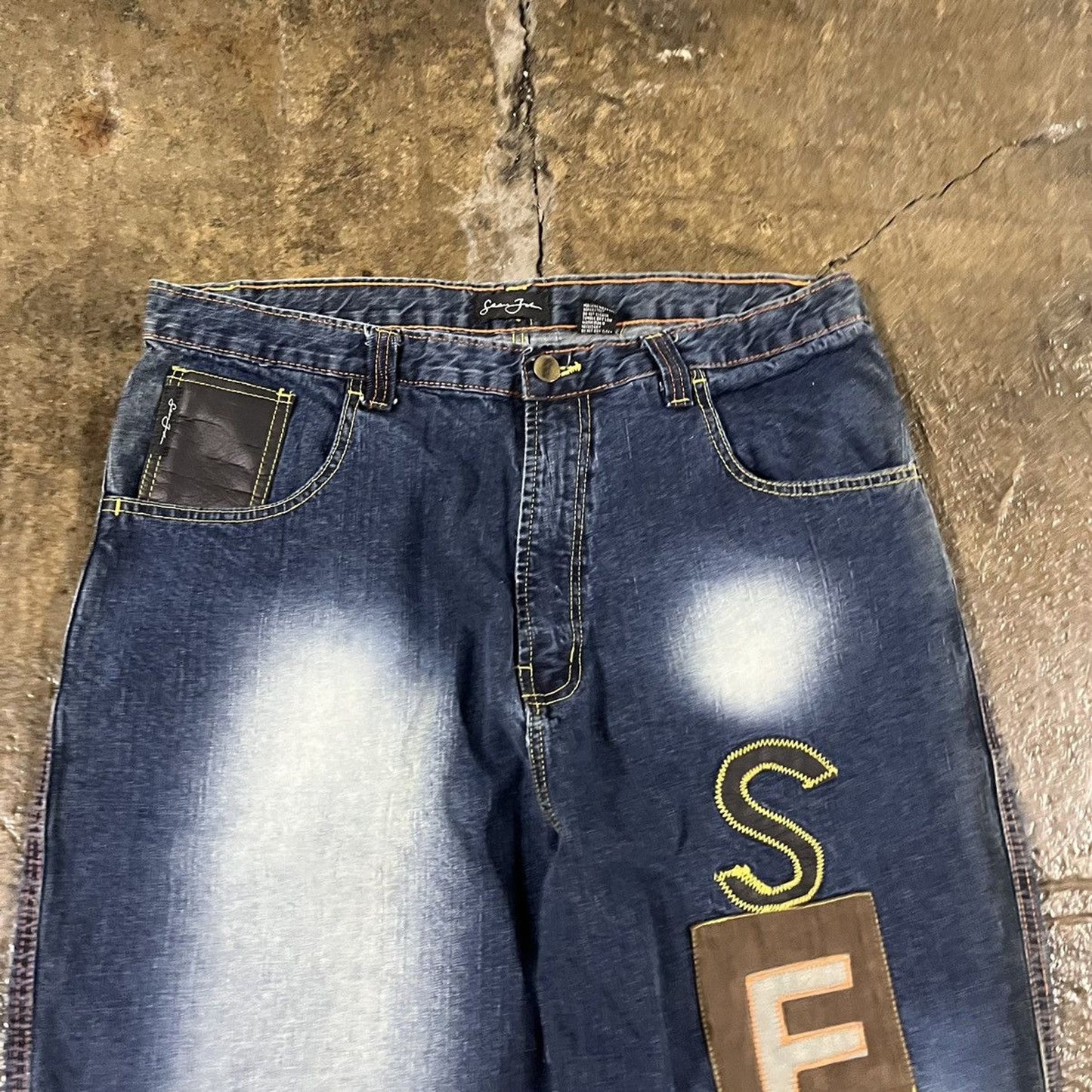 Vintage Y2K Sean John Baggy Wide Leg Jeans JNCO Style (36)