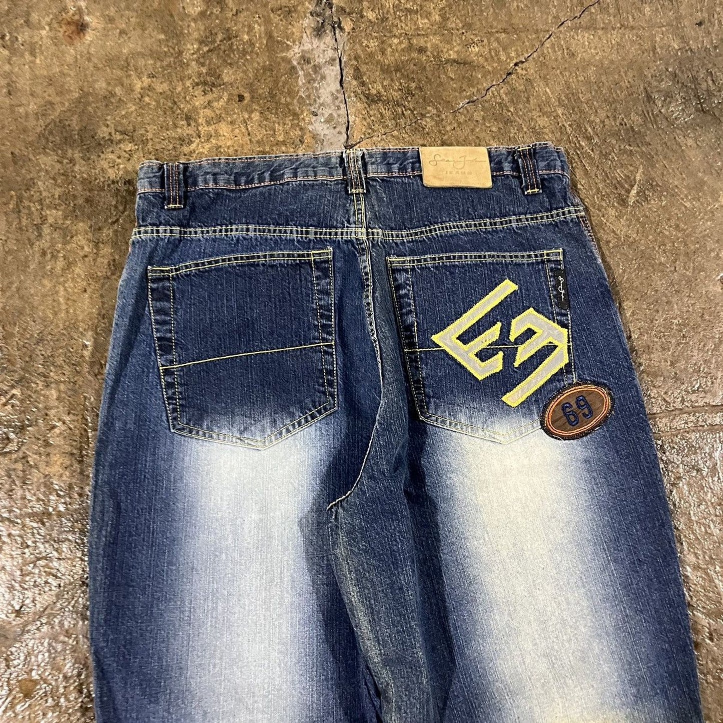 Vintage Y2K Sean John Baggy Wide Leg Jeans JNCO Style (36)