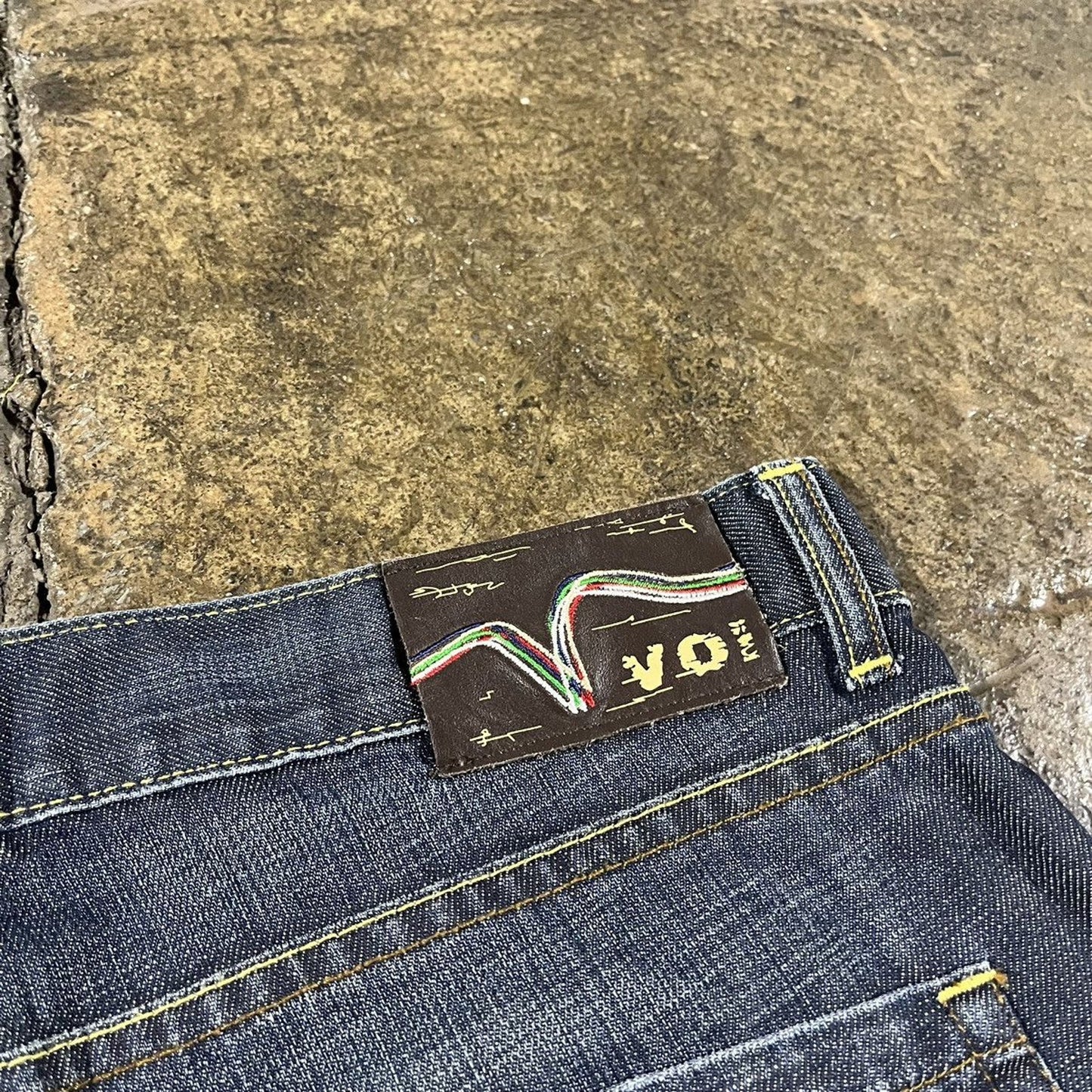 Vintage Y2K Baggy Wide Leg Jeans JNCO Style (34)