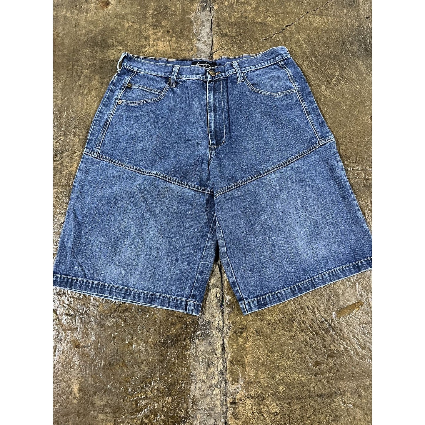 Vintage Y2K Sean John Baggy Grunge Denim Shorts (34)