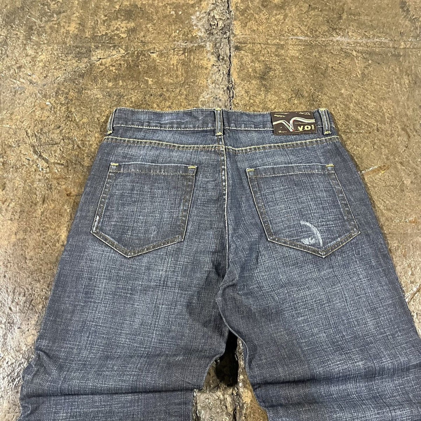 Vintage Y2K Baggy Wide Leg Jeans JNCO Style (34)