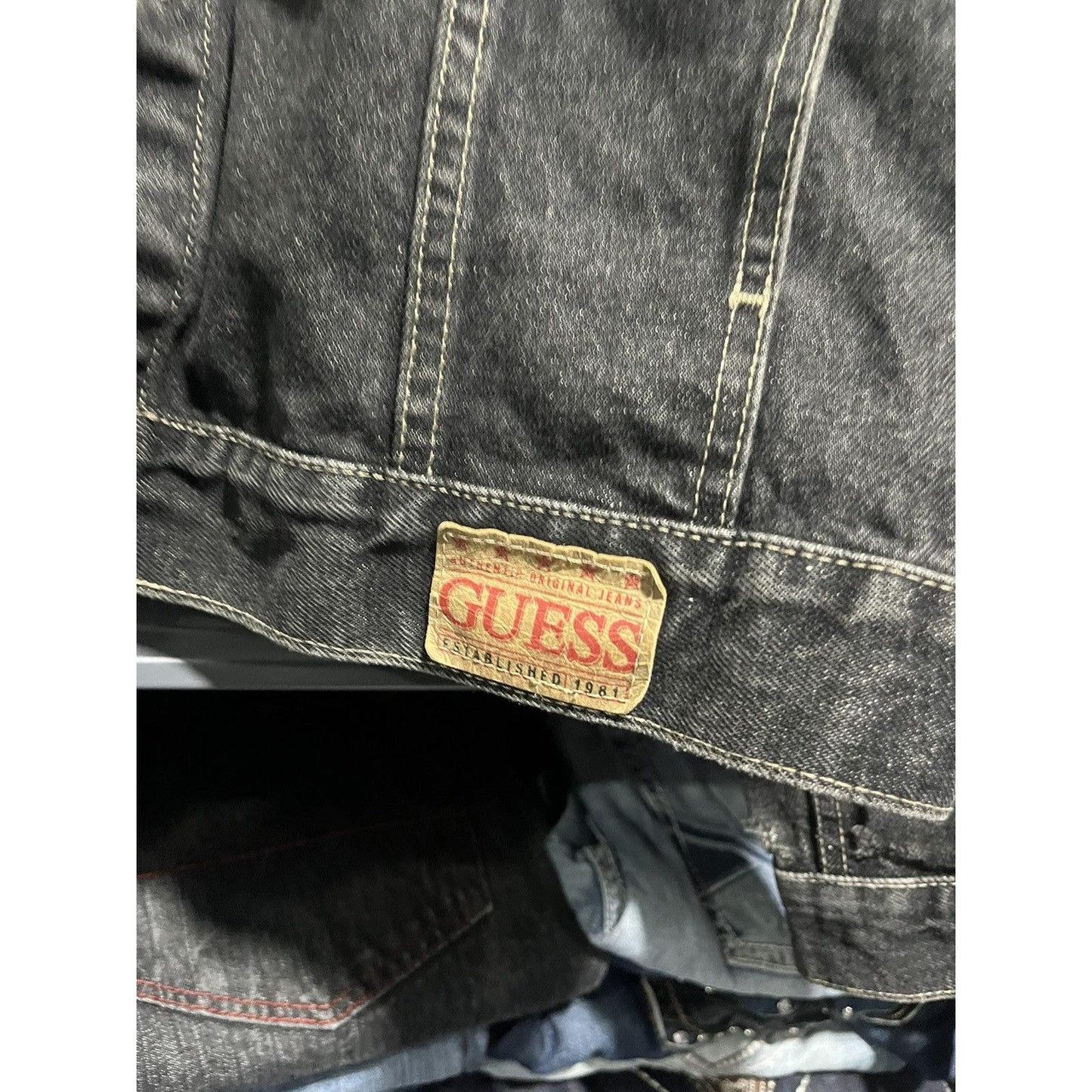 Vintage 90s Guess Denim Trucker Jacket (XXL)