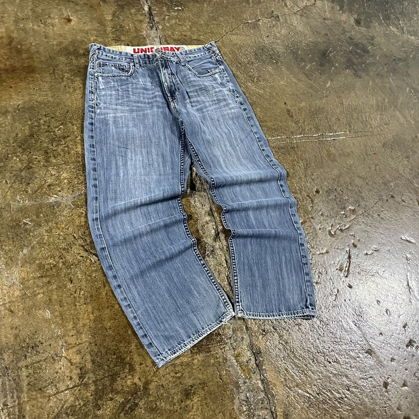 Vintage Y2K Union Bay Faded Baggy Wide Leg Jeans (36)