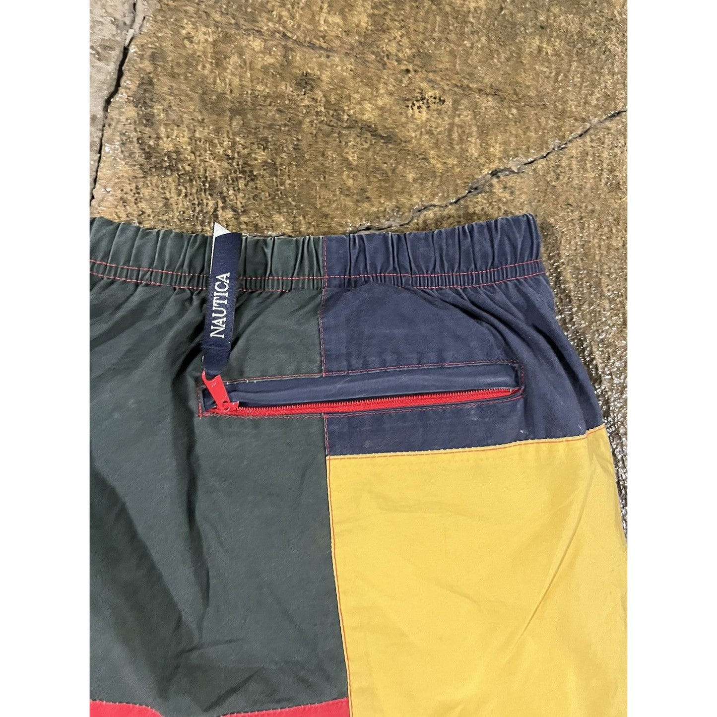 Vintage 90s Nautica Color Block Shorts (XL)