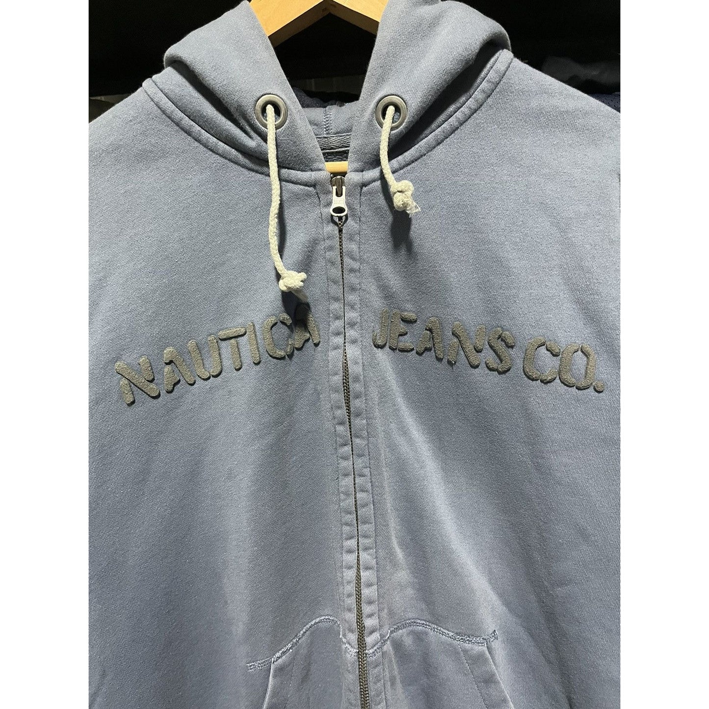 Vintage Y2K Nautica Jeans Zip-Up Hoodie (M)