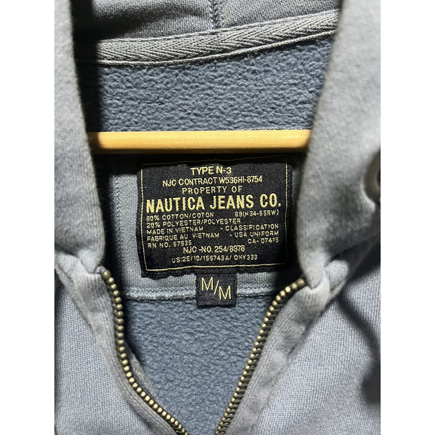 Vintage Y2K Nautica Jeans Zip-Up Hoodie (M)