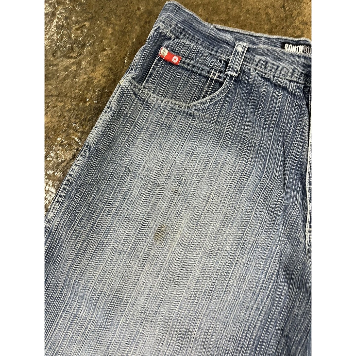 Vintage Y2K Faded Southpole Baggy Denim Shorts (36)