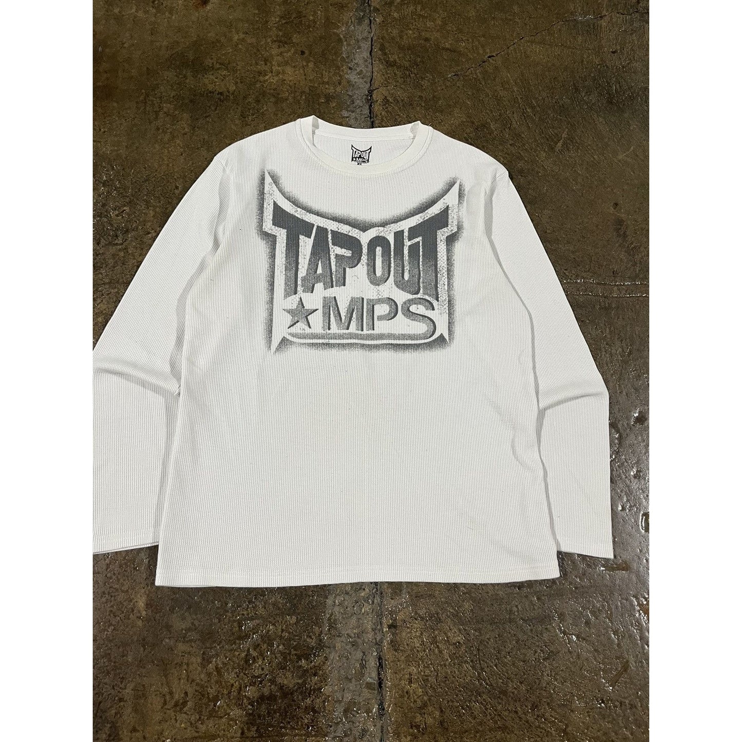 Vintage Y2K Tapout MPS Grunge Thermal Longsleeve Shirt (M)