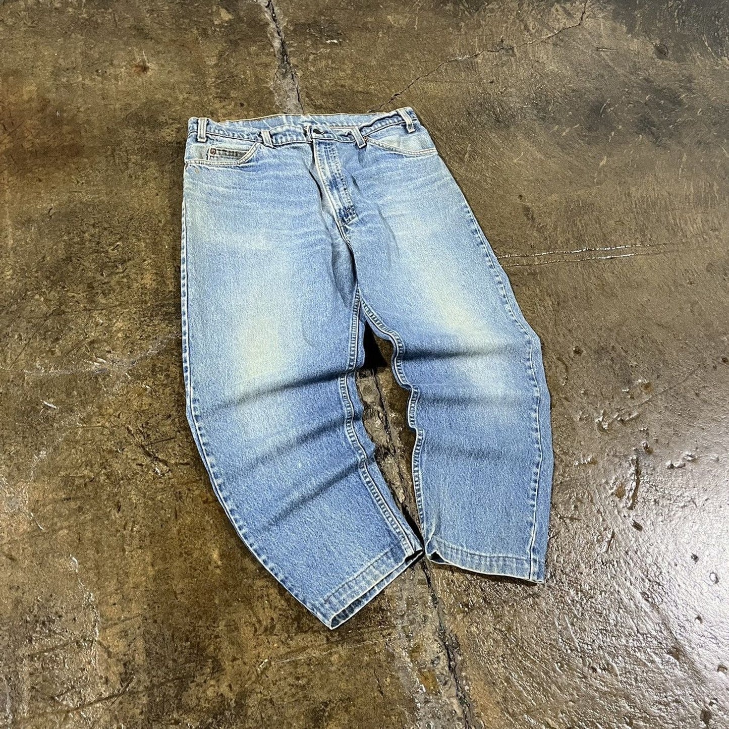 Vintage 90s Levi's 550 Faded Orange Tab Jeans (36)