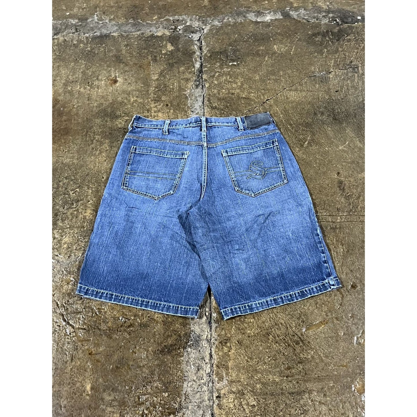 Vintage Y2K Sean John Baggy Grunge Denim Shorts (34)