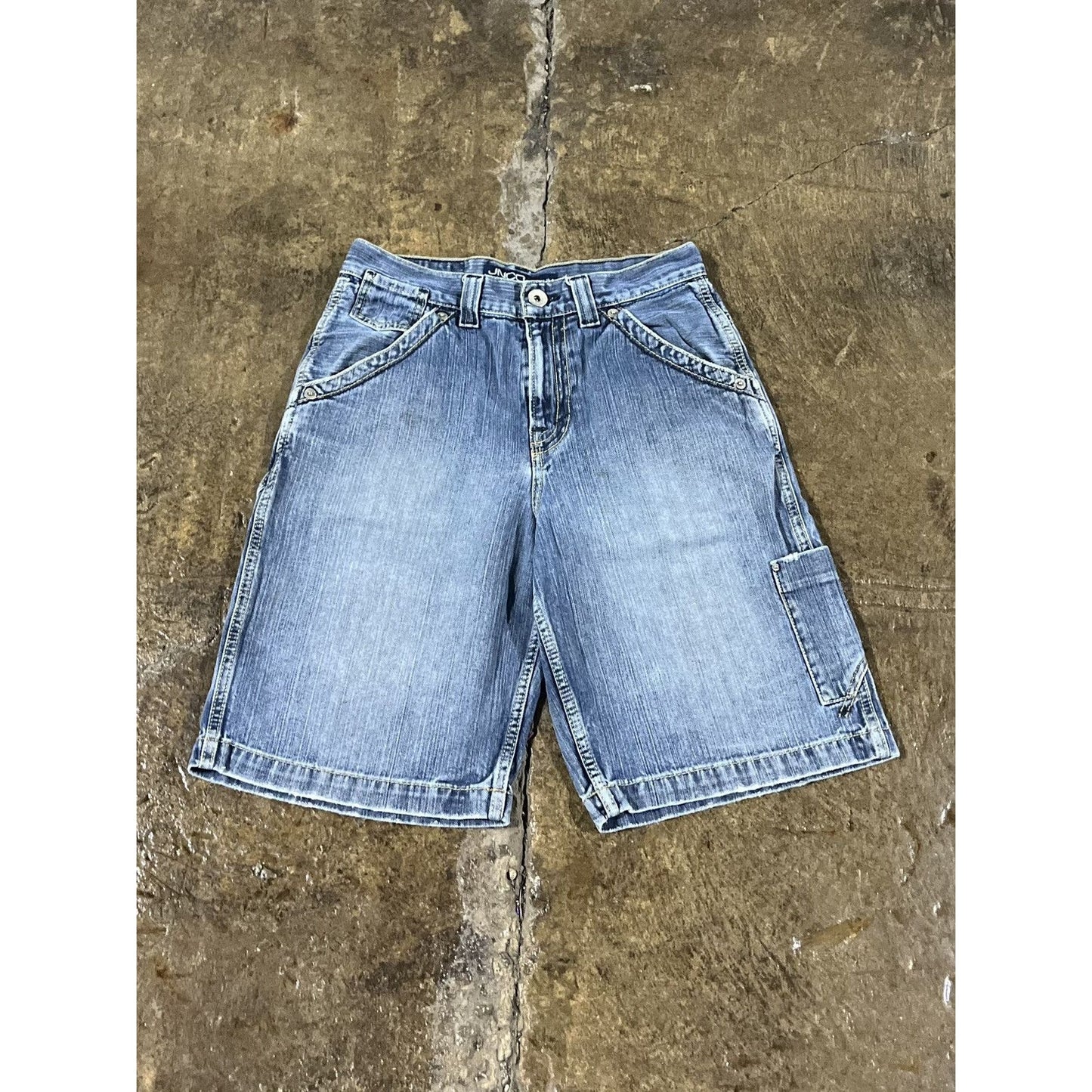 Vintage Y2K JNCO Jeans Baggy Carpenter Denim Shorts (31)