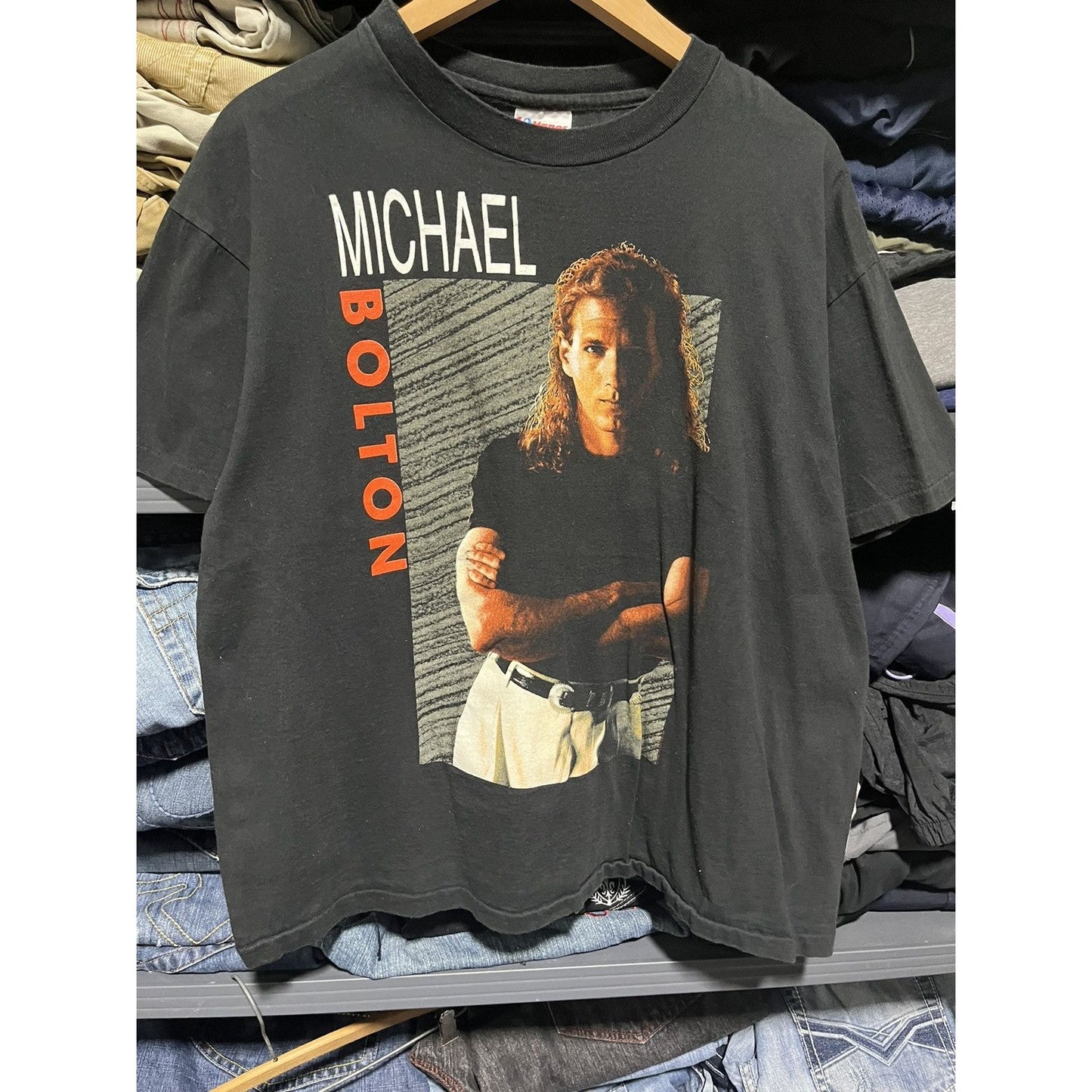 Vintage Michael Bolton 1991 Time Love & Tenderness Tour Tee Shirt (M)