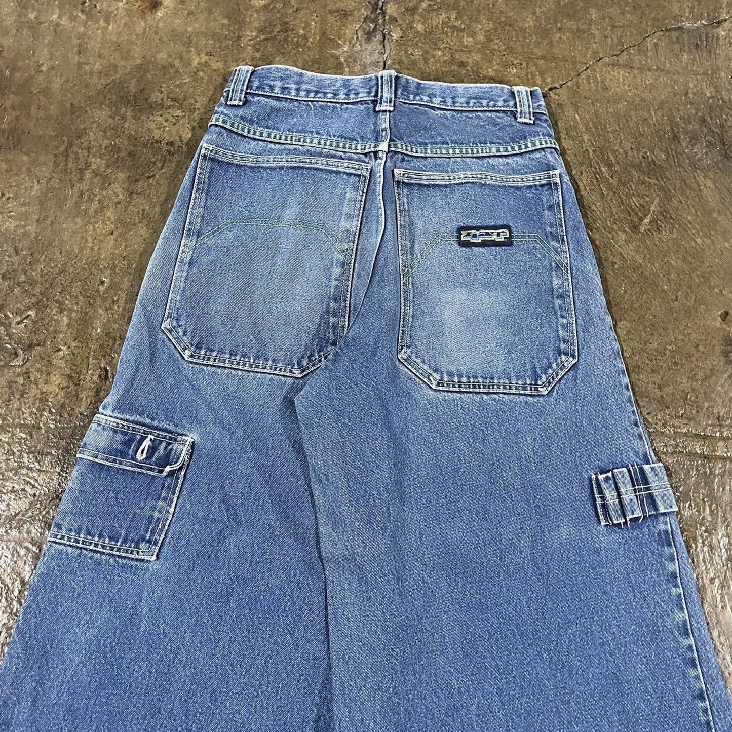 Vintage Y2K Gat Super Wide Leg Baggy Rave Jeans JNCO Style (30)