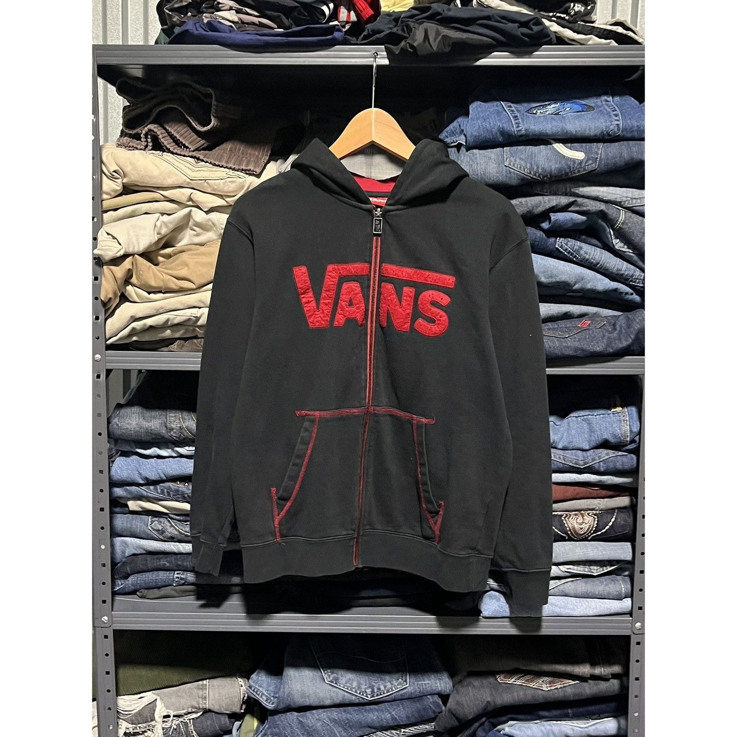 Vintage Y2K Vans Grunge Zip-Up Hoodie (S)