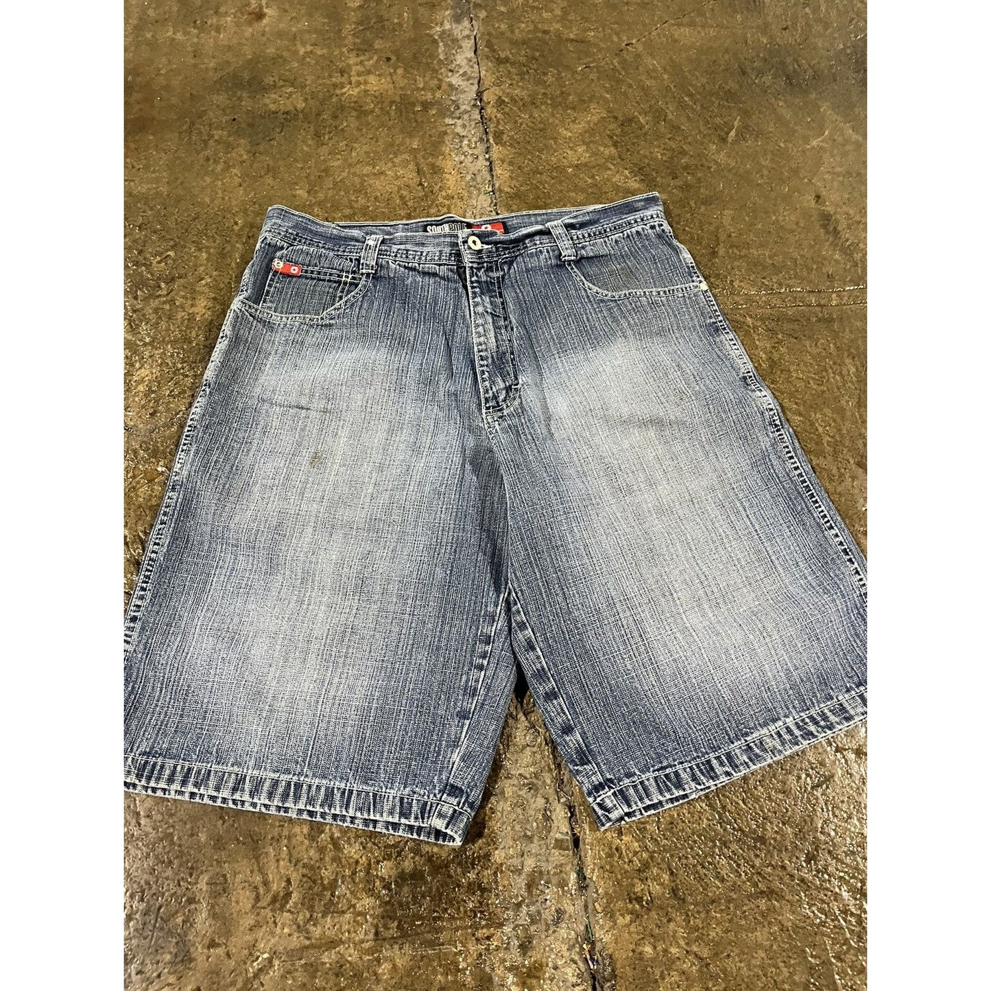 Vintage Y2K Faded Southpole Baggy Denim Shorts (36)