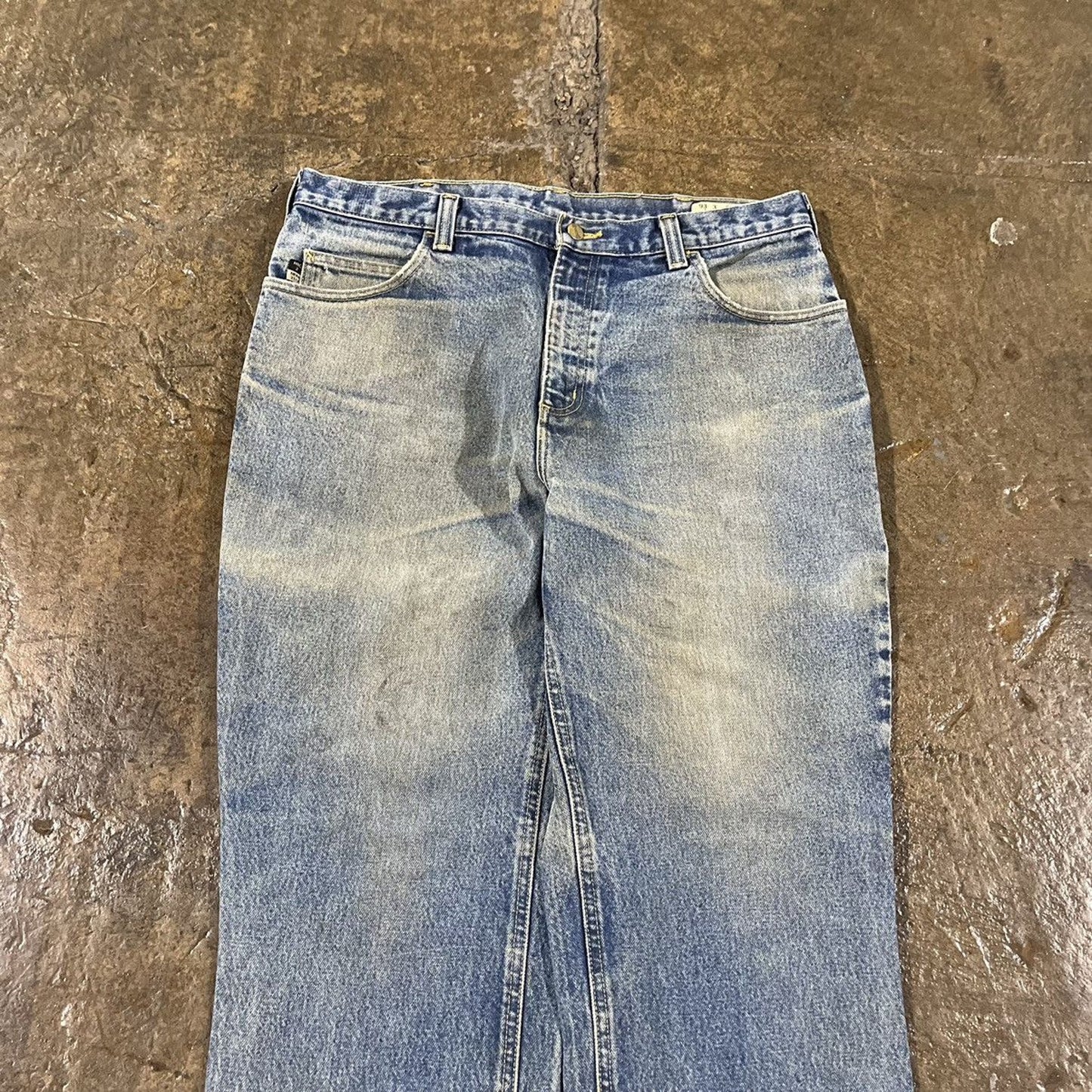 Vintage Faded Carhartt Thrashed Workwear Jeans (36)